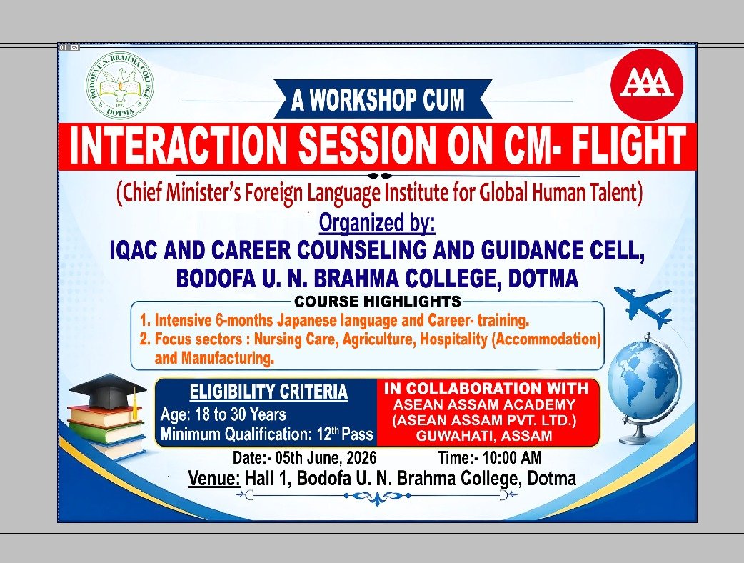 A Workshop Cum Interactive Session on CM-Flight (Chief Minister's Foreign Language Institute for Global Human Talent)
